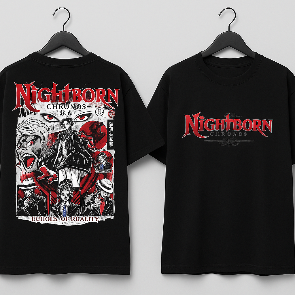 "Nightborn: Echoes of Reality" Unisex Oversized Classic T-Shirt