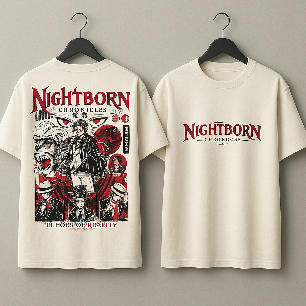 "Nightborn: Echoes of Reality" Unisex Oversized Classic T-Shirt