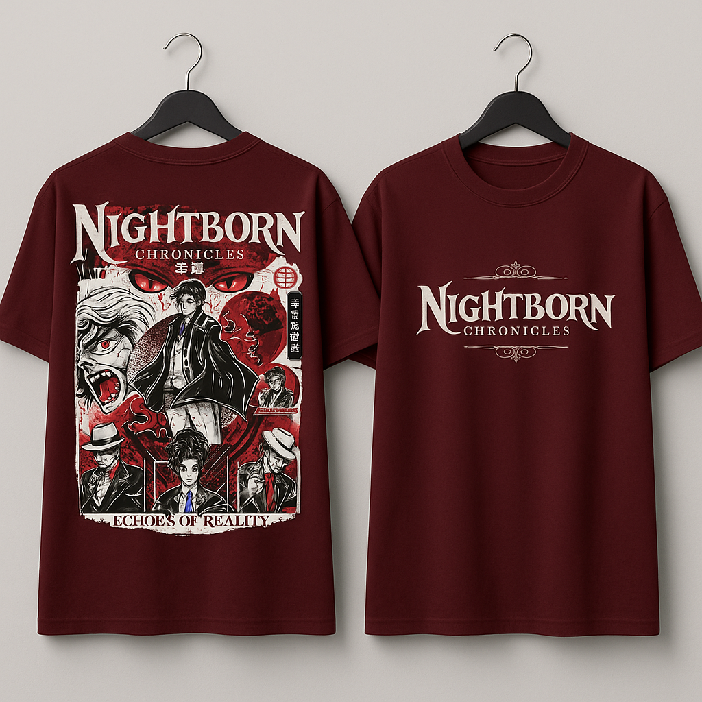 "Nightborn: Echoes of Reality" Unisex Oversized Classic T-Shirt