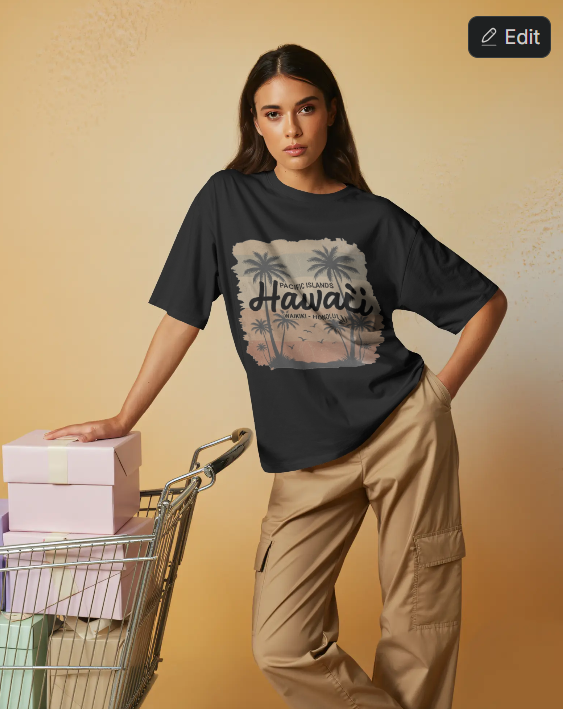 Hawaii Escape | Oversized Beach Vibes Tee
