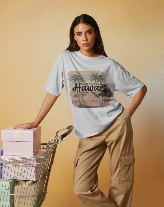 Hawaii Escape | Oversized Beach Vibes Tee